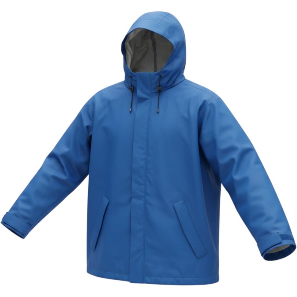 Lands End Rain Jacket Mens XL Blue Excellent Gore-Tex Hooded Waterproof Shell
